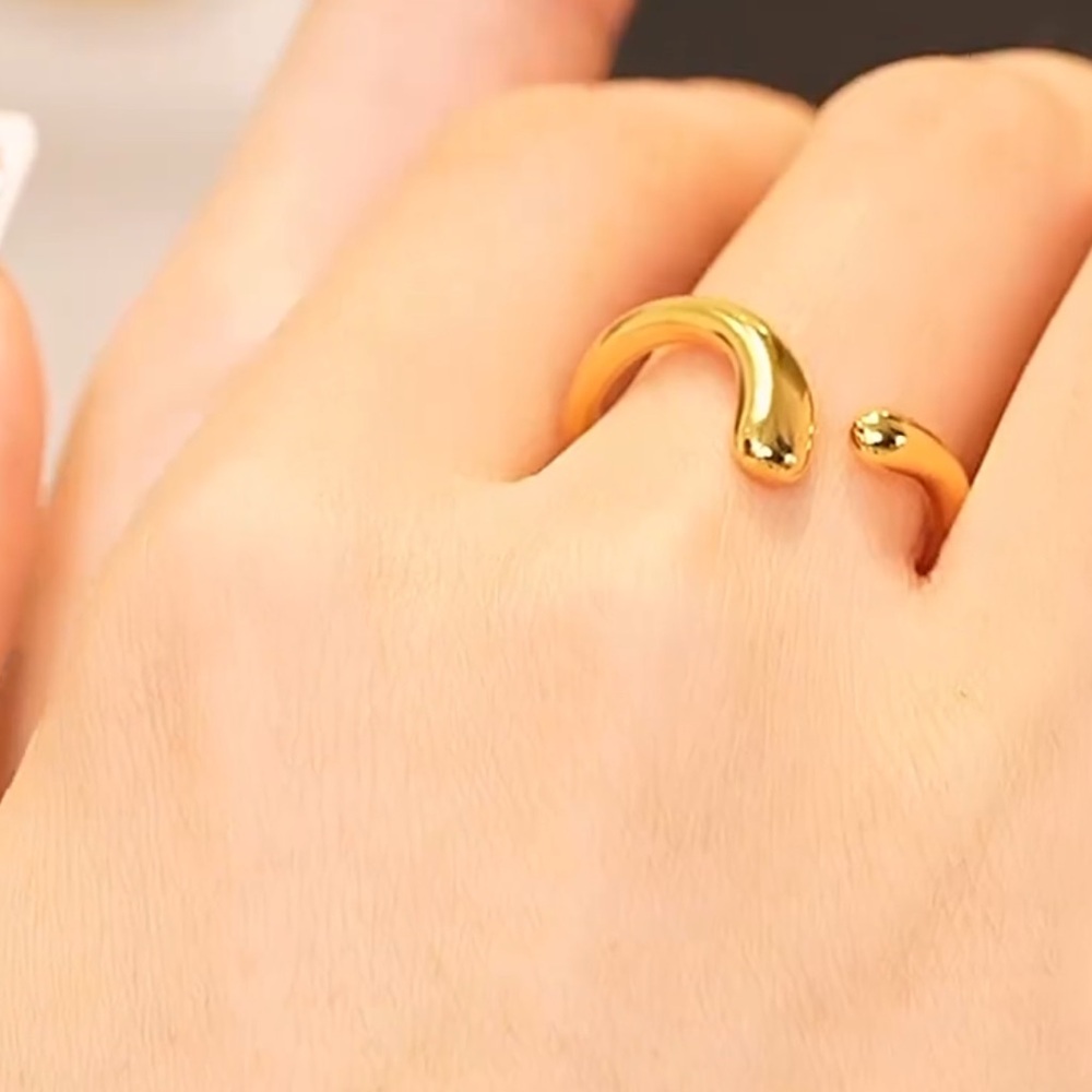 ◾️18k Gold Plated Open Irregular Ring
